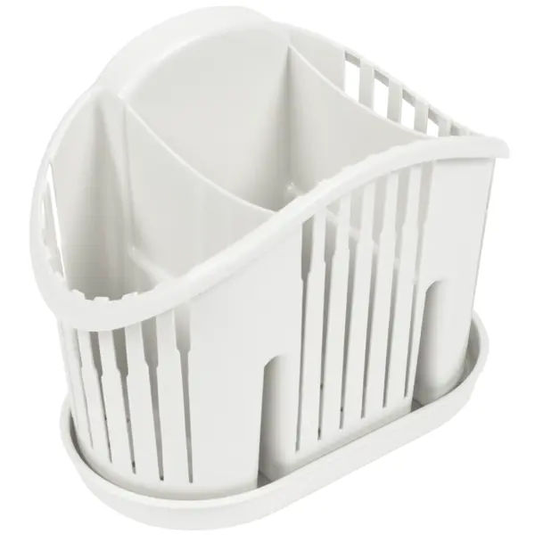 Сушилка для столовых приборов с поддоном Martika 20x18x17 см полипропилен цвет белый
