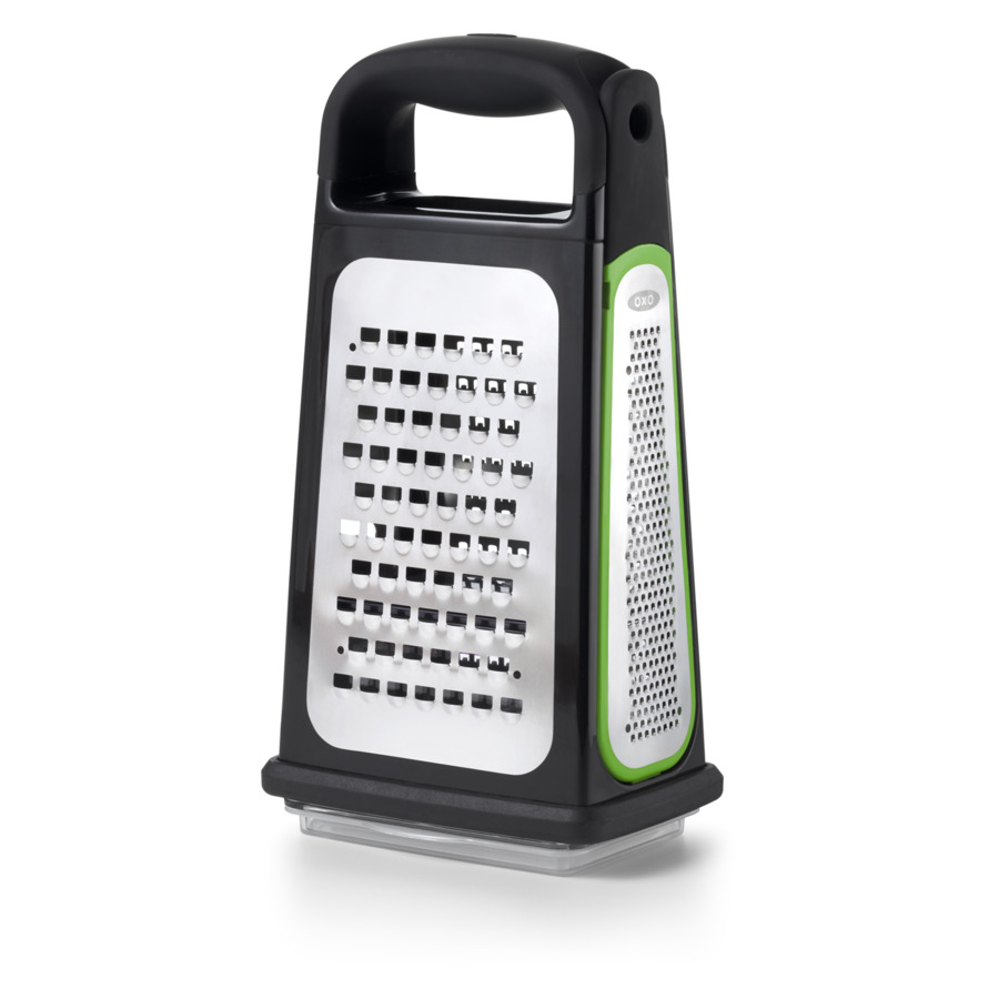 Терка 4-х сторонняя с контейнером OXO и съемной ручной теркой, 32 см